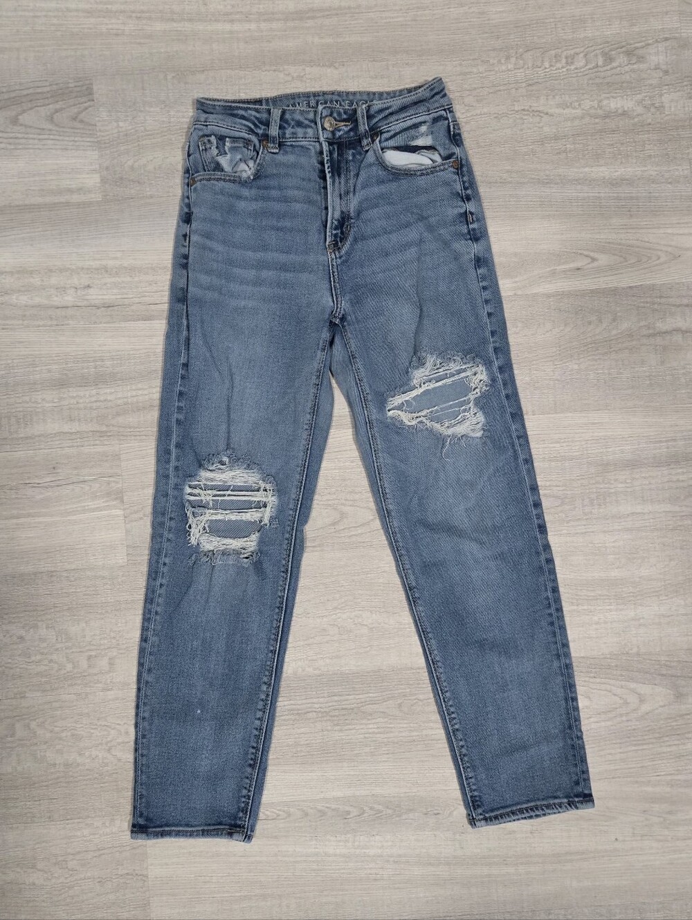 American eagle, mom straight jeans, size 2 regular.